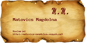 Matovics Magdolna névjegykártya